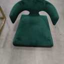 Meridian Furniture Alexandra Collection Modern | Contemporary Upholstered Dining Chair with Durable Metal Base, 22" W x 22" D x 29" H, Green Velvet, Gold