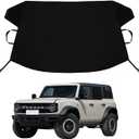 Bronco Custom Windshield Cover for Ice and Snow Fo-rd Bronco Heavy Duty 600D Oxford Fabric Windshield Protector Fit Waterproof Hail Frost Cover Winter Car Accessories