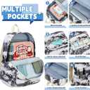 Caoroky knight 15.6 inch Laptop Backpack Women Men Waterproof Work Business Rucksack Anti Theft Travel Backpacks Causal Daypack Large School College Bookbag for Teens Girls Student-White