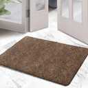 Premium Microfiber Indoor Door Mat  24"x36" Washable Entry Mat, Non-Slip, Waterproof Backing, Super Absorbent, Low Profile Entryway Doormat for Indoor Entrance (Brown/Dark Brown Fibers)