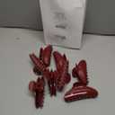 8 Pcs Large Acrylic Hair Claw Clips for Women Non slip Strong Hold Clamps for Thick and Thin Hair(Glossy,Red)