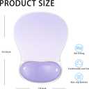 Gel Mouse Pad with Wrist Rest, Ergonomic Purple Mousepad Support, Cooling Pain Relief Mousepad with Non-Slip Base for Computer/Office/Home
