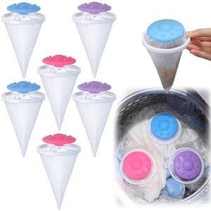 4pcs Pet Hair Remover for Laundry, Floating Hair Filtering Mesh Removal, Lint Trap Cleaning Tool, Lint Catcher for Washing Machine, Dog Cat Hair Remover for Laundry