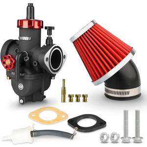 NIBBI PE26 Carburetor with 48mm Air Filters Kit,PE26mm FL Motorcycle Carb Fit for 150cc-200cc Dirt Bike Pit Bike Apollo TaoTao Lifan Kayo Honda SSR Motor