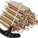 ACWARM HOME 20pcs Trampoline Springs 5.5/6.5 Inch Heavy Duty Galvanized Steel High Tensile Replacement Kit with T-Hook,Trampoline Accessories