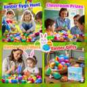 225Pack Prefilled Easter Eggs with Toys Inside for Easter Egg Hunting Basket Stuffers, Surprise Plastic Eggs Filled with Bulk Toys, Easter Party Supplies Gifts Classroom Prize for Kids