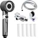 Shower Head High Pressure with Handheld High Pressure Shower Filter Head for Hard Water Showerhead Silver
