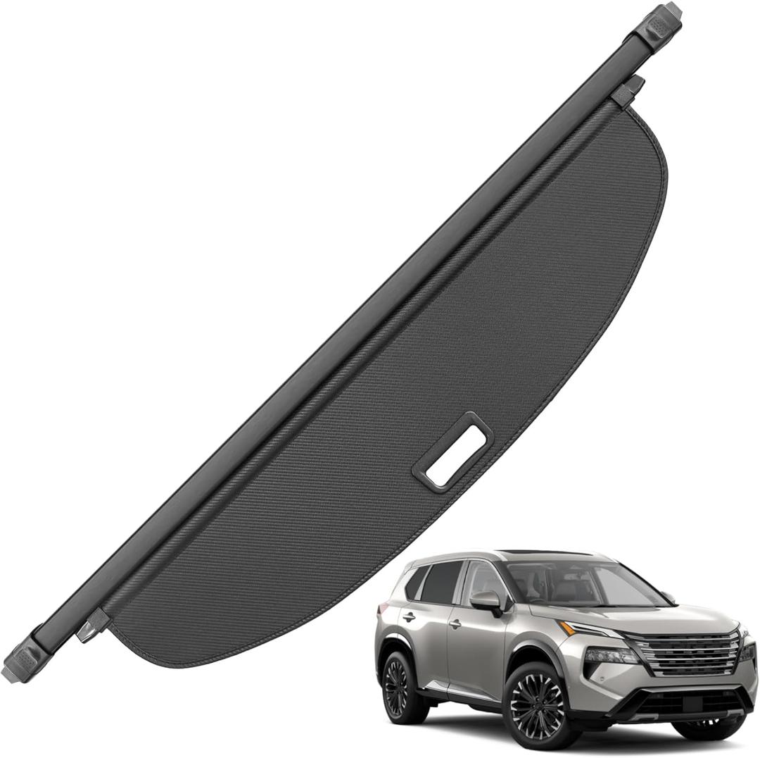 Trunk Cargo Cover for Nissan Rogue 2021-2026 (Not Rogue Select and Sport), Anti-Peeping Retractable Cargo Cover for Security Shade, Privacy Screen with Carbon Fiber Texture, Rogue Accessories