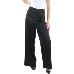 Anne Klein Women's Satin Wide Leg High-Waist Pants, Size 8