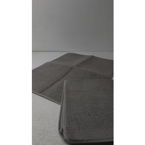2 Pack Extra Large Microfiber Dish Drying Mat for Kitchen Counter, 30 x 24 Inch Absorbent Dish Drying Pad Dishes Drainer Mats for Countertop, Sink, Refrigerator or Dryer(Grey)