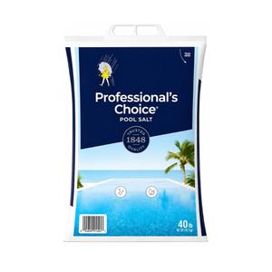 Professional’s Choice Pool Salt, 40 lb Bag, High Purity Salt for Swimming Pools, All Natural Pool Salt for Saltwater Chlorine Systems, Fast Dissolving Pool Maintenance Salt