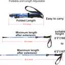 A ALAFEN Aluminum Collapsible Ultralight Travel Trekking Hiking Pole for Men and Women (Fits 5'3" - 6'2")