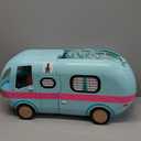 LOL Surprise OMG Glamper Fashion Camper Deluxe Doll Playset 55+ Surprises, Fully Furnished, Light Up Pool, Water Slide, Bunk Beds, Cafe, BBQ Grill, DJ Booth, Girls Toy Gift Ages 4+ Metallic Silver