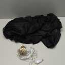 1010ft Black Tulle Backdrop Curtain with Lights String for Parites, Sheer Photo Backdrop Curtains for Wedding Party Photography Background