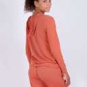 Real Essentials 2 Pack: Women's Soft Long Sleeve Sleep Set - Comfortable Lounge Pull Over Hoodie and Henley Jogger (1X)