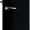 FRIGIDAIRE EFR376-BLACK 3.1 Cu Ft Black Retro Bar Fridge with Side Bottle Opener