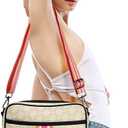 Checkered Crossbody Bum Bags for Women Nylon Checkered Purse Fanny Packs Sling Cross Body Bag with Adjustable Strap
