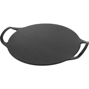 Victoria 15-Inch Cast Iron Comal Pizza Pan with 2 Side Handles, Preseasoned with Flaxseed Oil, Made in Colombia