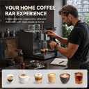 AMZCHEF 9 Bar OPV Espresso Machine with Automatic Milk Frother, Dual Boiler