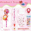 28 Pack Valentines Gifts for Kids - Giant Lollipop-Shaped Class Stationery Set with Cards, Bulk Valentines Classroom Gifts for School Exchange Prizes