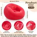 Realspring Inflatable Bean Bag Chairs,Coffee,Blue,Red,12 Pcs, 38.5 x 21.6 x 11 inch