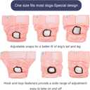 CuteBone Dog Diapers Female Washable Small Medium Large 3 Pack Reusable Doggie Diapers Puppy Period Pants for Doggy Heat Cycle Peeing, Size L