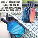 Pickleball Paddle Rack - Pickleball Holder  Holds 4 Paddle with Option to add More. Heavy-Duty Paddle Holder All Weather. Easy Instalation Hardware Included.