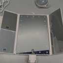 HUONUL Makeup Mirror, Vanity Mirror with Lights, 2X/3X/10X Magnification, Touch Control, Trifold, Dual Power Supply, Gifts Mothers Day for Mom,Gifts for Women, Wife, Girls,Dorm Room Essentials (White)