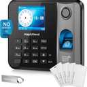 Time Clock - Fingerprint Time Clocks for Employees Small Business Automatic Calculate Hours, H1 Standalone Biometric Clock in Machine for Employees with 5 RFID Cards (0 Monthly Fees)