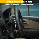 EcoNour Car Steering Wheel Cover, Black Steering Wheel Cover Women & Men