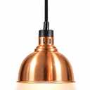 KOUWO Commercial Food Heat Lamp French Fry Warmer Light for Food Service Hanging (Dia25cm(Copper))