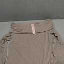 QINSEN Womens Off The Shoulder Tops Double Lined Long Sleeve T Shirts Slim Fitted Stretchy Crop Top (Large)