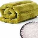 UNI-GO Silica Beads Microwave Heating Pad for Hot Compress and Cold Compress, No Smell, Reusable Microwavable Heating Pad for Back, Neck, Shoulder, Leg, Muscle Ache & Cramps. (Olive Green-7"x21")