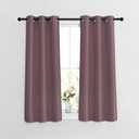 NICETOWN Patio Blackout Curtain Panels - Thermal Insulated Grommet Blackout Drapes Light Blinds Room Darkening Window Treatments for Villa/Cottage (2 Panels, W80 x L95, Dry Rose)