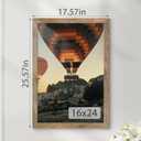 16x24 Picture Frame, Natural Woodgrain Brown 16 x 24 Poster Frame for Horizontal or Vertical Wall Mounting, 1 Pack