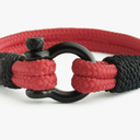 Mens Rope Bracelet - Stainless Steel Black Shackle, Extremely Durable and Scratch Resistant Waterproof Paracord, Handmade, Nautical Wristband for Men B-7-6