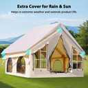 KNUO Inflatable Camping Tent, Large Blow-Up Air Tent, No Assembly Needed Luxury Glamping House, Oxford Fabric, 10x10ft