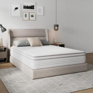 Novilla Queen Mattress, 12 Inch Queen Size Mattresses in a Box with Smarts Pocket Coil for Pressure Relief, Medium Plush Foam and Spring Hybrid Colchones with CertiPUR-US Certified