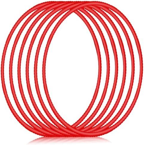 Shappy 6 Pcs Exercise Hoop Detachable Adjustable Plastic Toy Playground Toys Colored Hoop Circles for Teens Games Gymnastics Dog Agility Equipment Party Decor