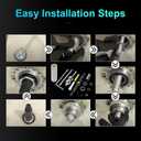 Funmit W10435302 & W10447783 Washer Bearing Tool Kit and Tub Seal Replacement for Whirlpool Cabrio and Maytag Bravos XL Washers, Repair Noisy, Shaking, Leaking, UL/OL Error Issues