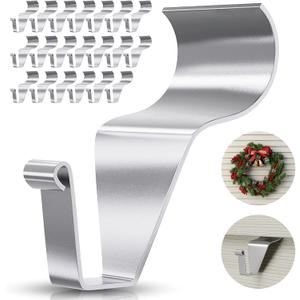 Antimbee Heavy-Duty Stainless Steel Siding Hooks,20 Pack Vinyl Siding Hooks Hanger,No Hole Siding Hanging Hanger for Hanging on Patio,Vinyl Siding Clips Applicable to Outdoor or Holiday Decoration