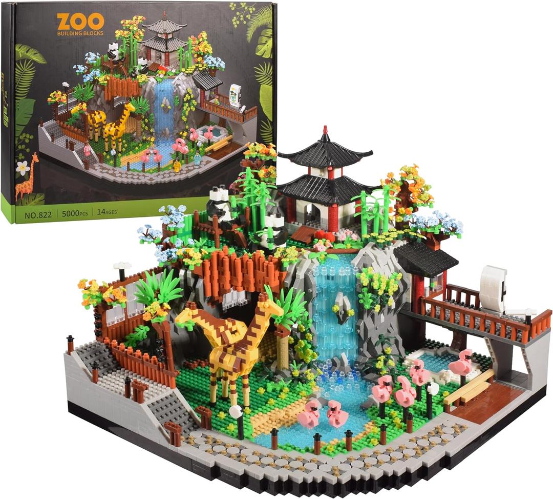 Zoo Micro Mini Bricks Desert Building Blocks,Creative Ideals Zoological Park Architecture Toy Present Model for Adults and Kids Age of 14+ 5000 PCS