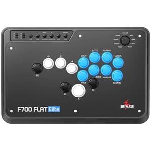 MAYFLASH F700 FLAT Elite Wireless Arcade Stick Leverless All Button Controller with Sanwa buttons Compatible with PS5, PS4, PC, Xbox Series S/X, Switch/Switch 2 and more Support Bluetooth, 2.4G and Wired