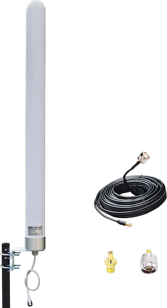 Signalplus Wide-Band WiFi 4G LTE & 5G GSM UMTS CDMA 12dBi Outdoor Omni Directional Cellular Antennas for Routers/Cell Phone Signal Booster Support All USA/Canada Carriers (698-2700MHz 12dBi)