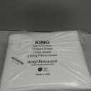 100% Cotton King Size Sheets Set 1 Fitted Sheet 1 Flat Sheet 2 King Pillowcases White