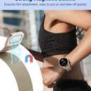 20mm Metal Watch Band Compatible with Garmin vivoactive 6/5/3, Forerunner 570 42mm/55/245/645, Garmin Venu, Mesh Stainless Steel Replacement Strap Magnetic Clasp Wristband for Men Women,CGold
