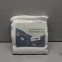 White Linen Curtains 84 Inch Length 2 Panels for Living Room Bedroom, Light Filtering Sheer Curtains 84 Inches, Elegant Modern Grommet Semi Sheer Soft Privacy Drapes