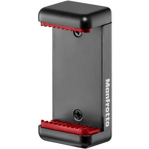 Manfrotto MCLAMP, Universal Smartphone Clamp with Thread Connections, for iPhone with or without Case, Foldable, Compact Size, Vlogging, Black