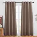 NICETOWN Blackout Doorway Curtains 80 inches Long for Bedroom - Grommet Light & Heat Blocking Window Treatments Sound Reducing Drapes for Living Room (2 Panels, W46 x L80, Cappuccino)