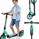 FREEDARE Kick Scooter for Kids & Adults Ages 8+, Foldable Teen Scooter with 2 Big 8-inch Wheels and 4-Level Adjustable Handlebar, Max Load 220 LBS